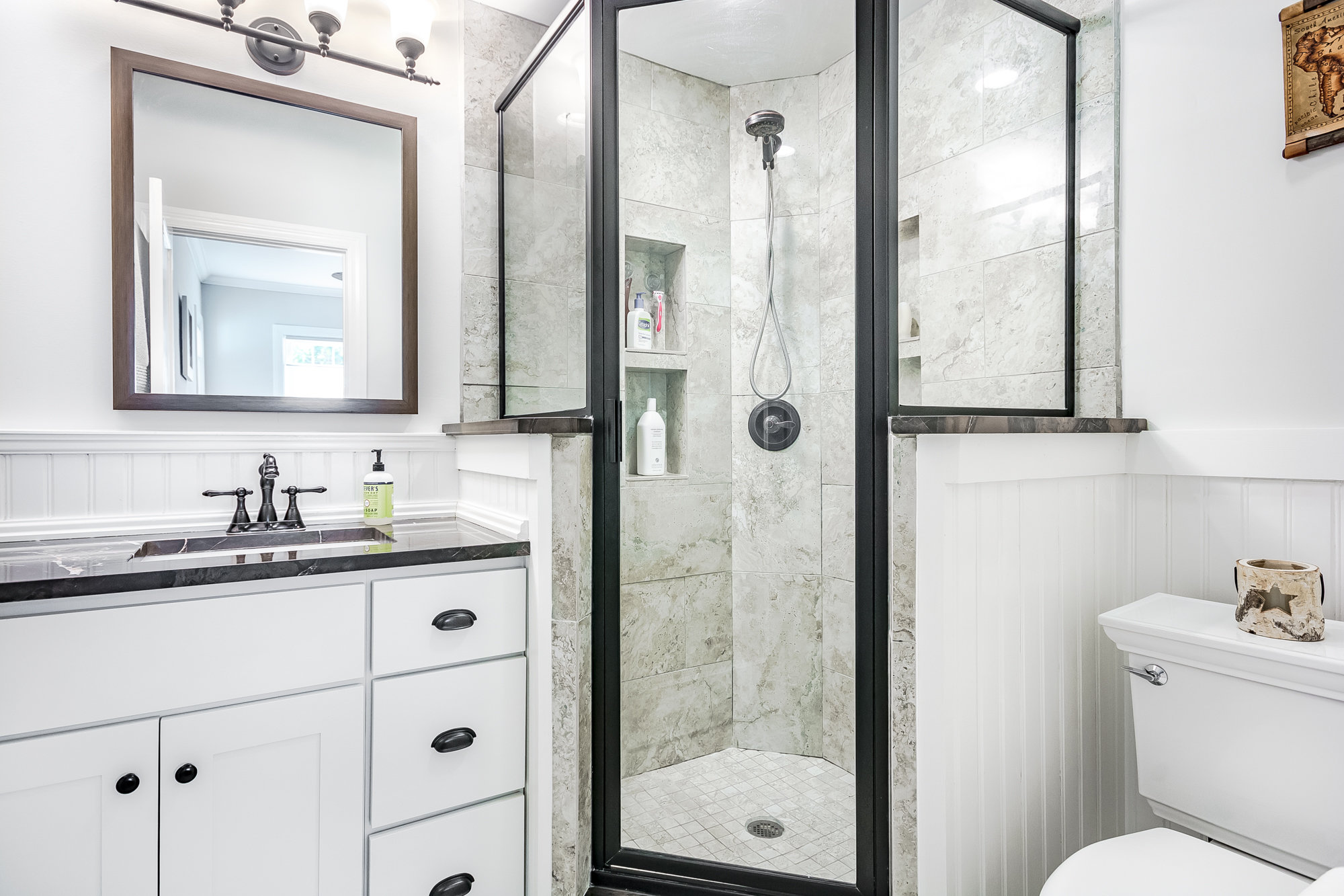 Master bathroom with stand-up shower